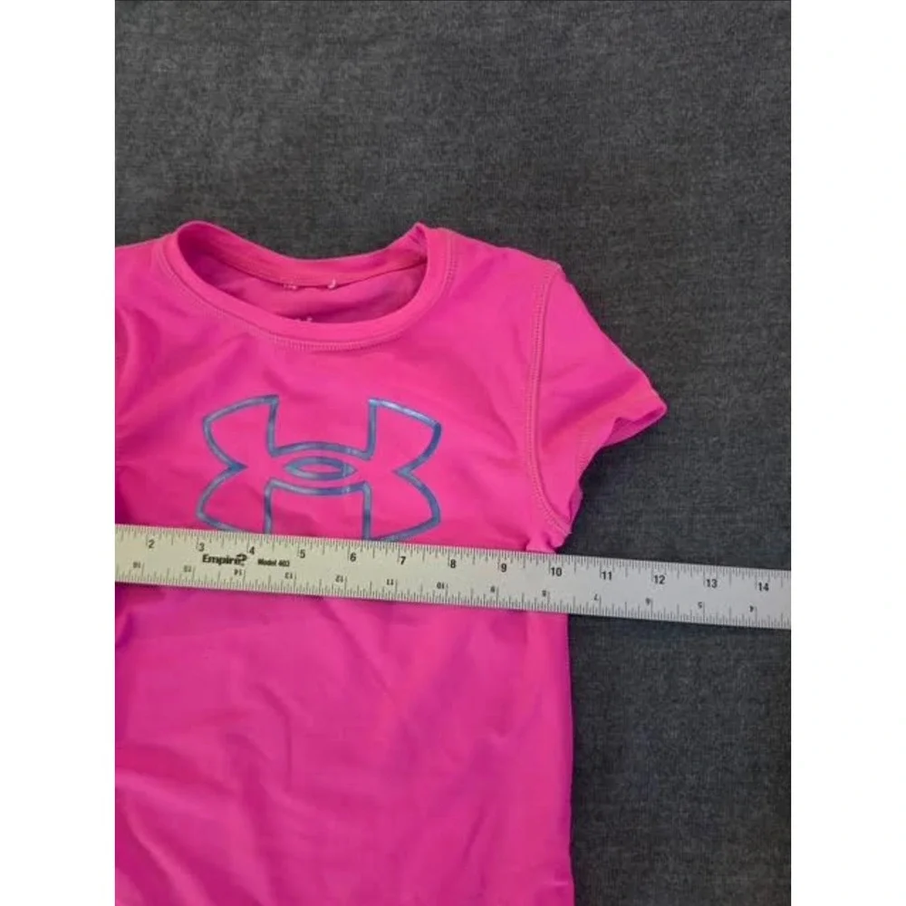 Under Armour Girls Pink Rash Guard Tie Dye Bikini Swimsuit Set Size 5